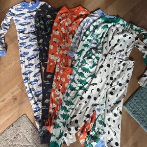 Hanna Anderson long sleeve pjs lot of 7, size 8